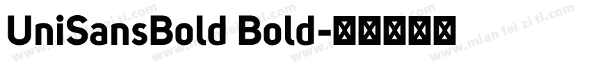 UniSansBold Bold字体转换